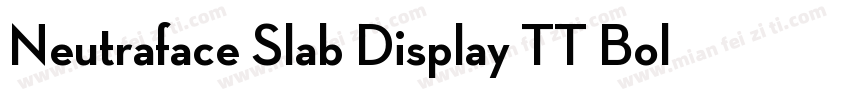 Neutraface Slab Display TT Bold字体转换